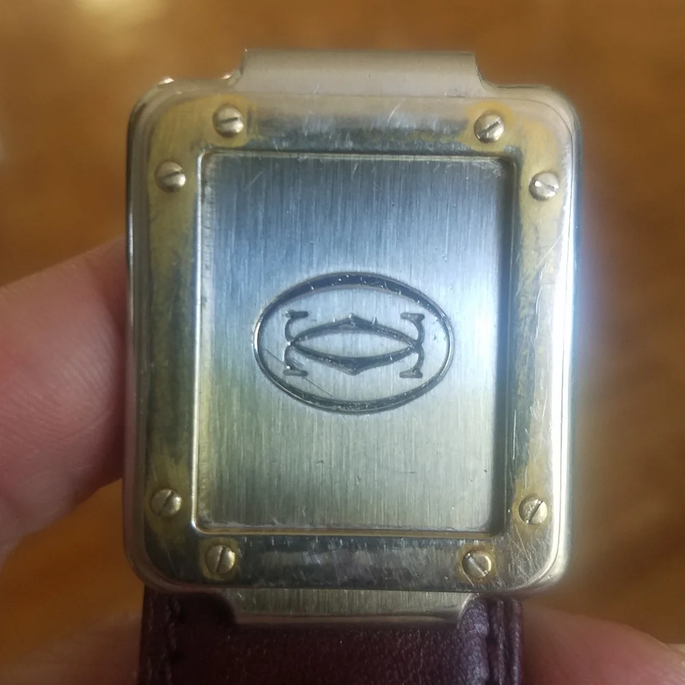 Vintage Cartier Belt Buckle With Original Cartier Mahogany Leather Strap - Picture 3 of 13